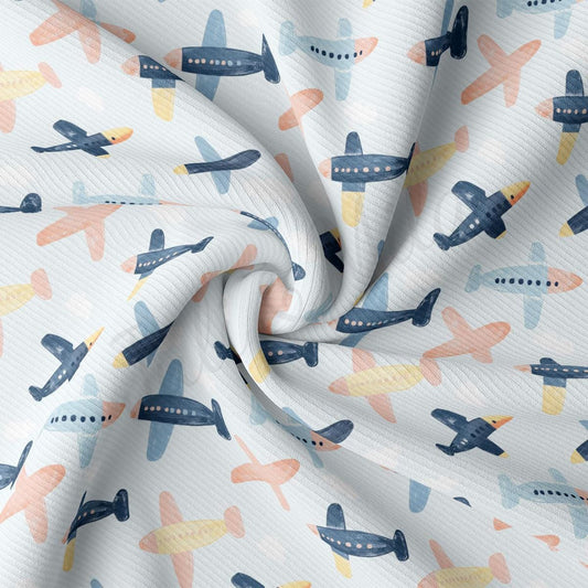 a pattern of airplanes on a white background