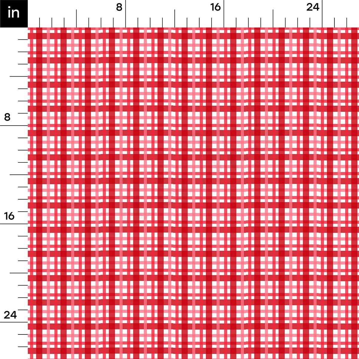 a red and white plaid pattern is shown