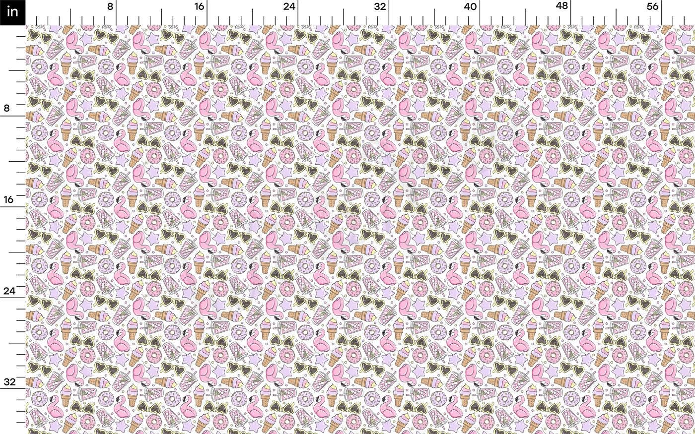 a ruler with a flower pattern on it