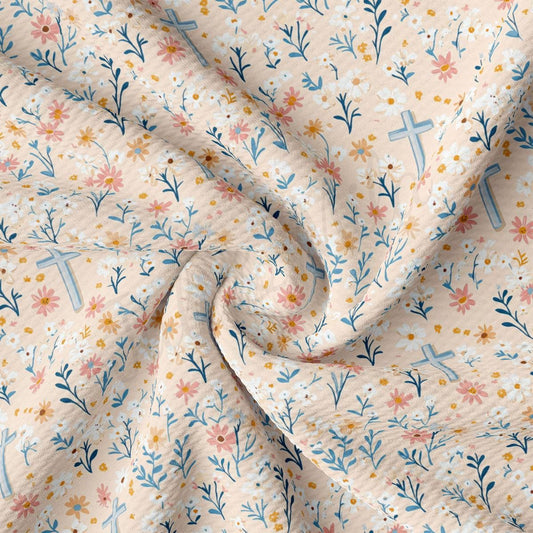 a close up of a fabric with flowers on it