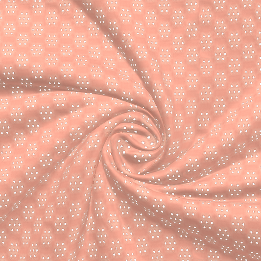 Eyelet Fabric - Peach