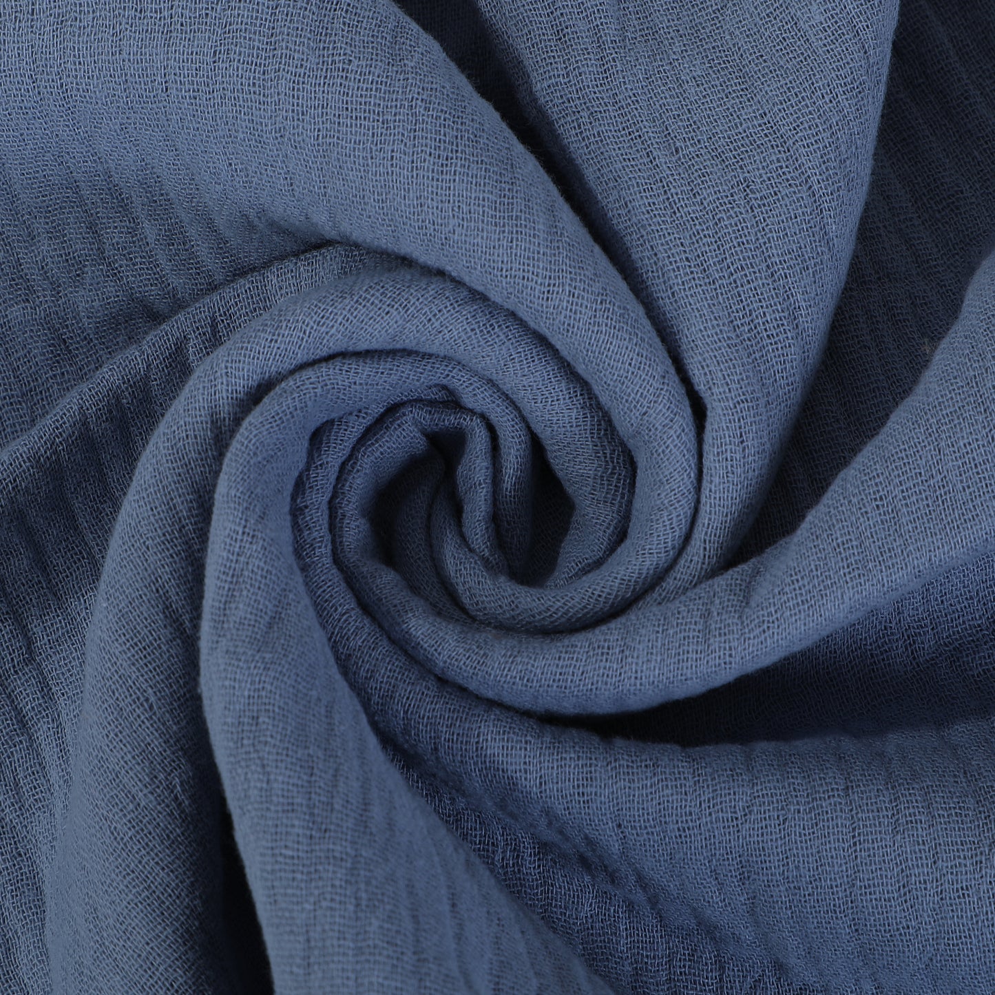 Stormy Blue Double Gauze Muslin Fabric