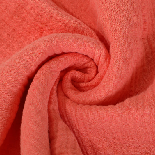 Tangerine Double Gauze Muslin Fabric