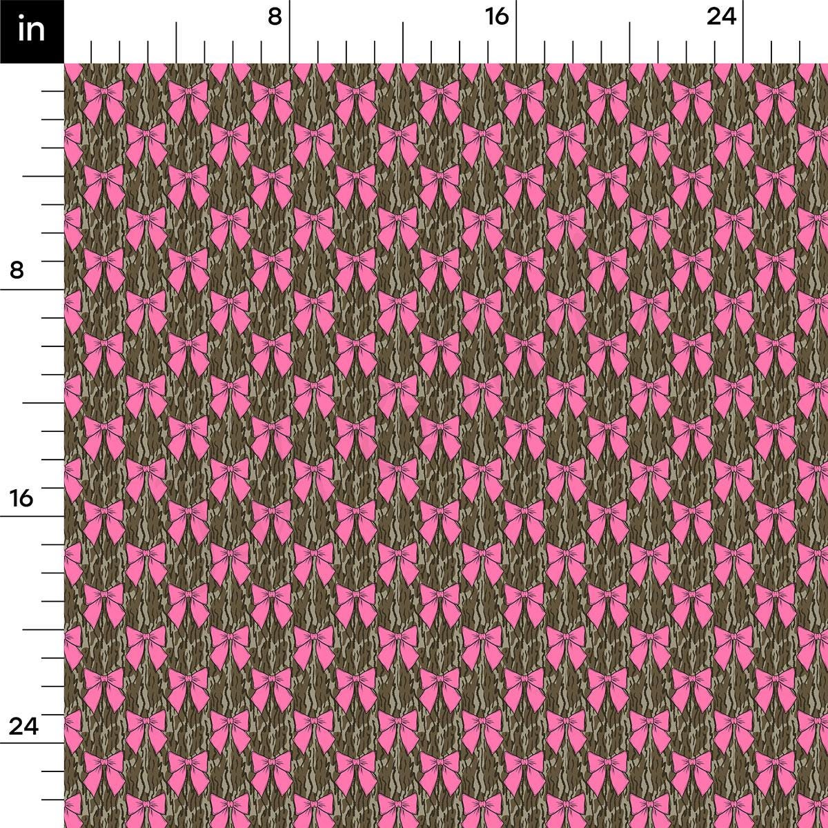 a ruler with a pink and brown pattern on it