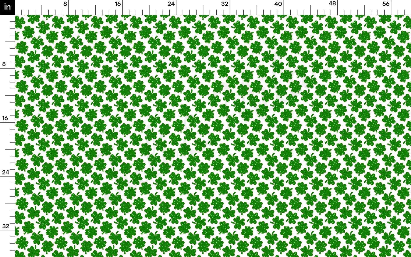 a green and white pattern on a ruler