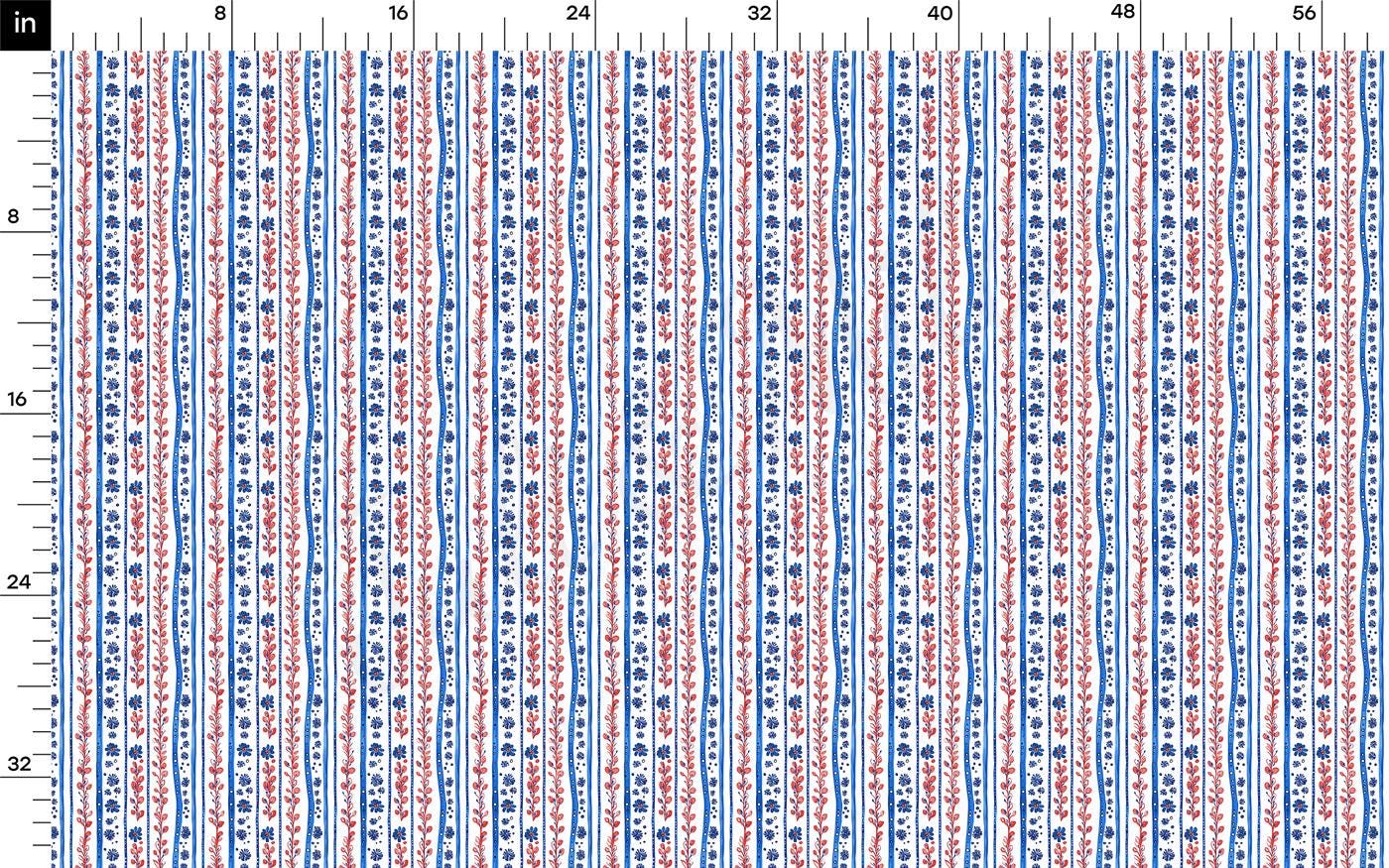a line graph with a red, white and blue pattern