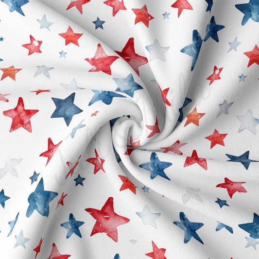 a white background with red, white and blue stars