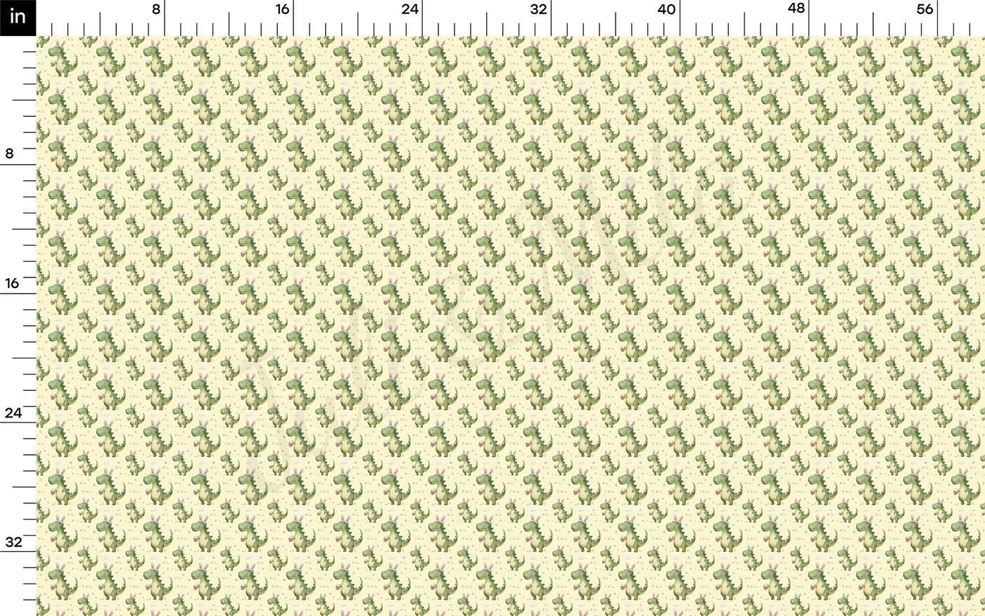 a ruler with a green plant pattern on it