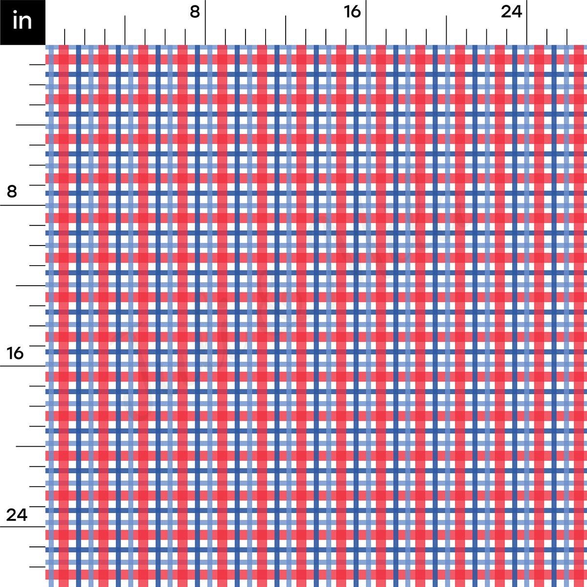 a red, white, and blue plaid pattern