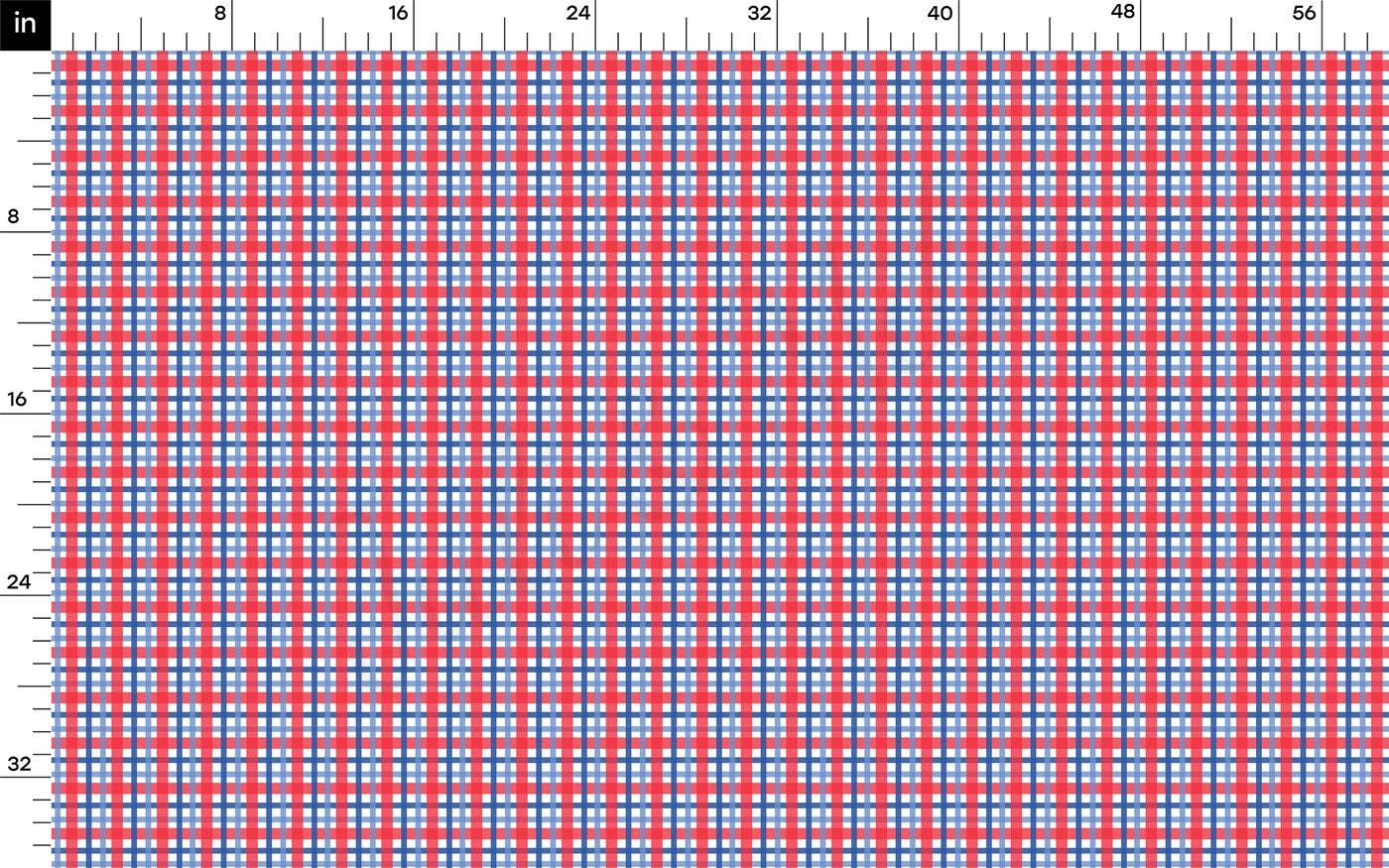 a red and blue plaid pattern with a black border