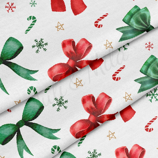 Christmas 100% Cotton Fabric By the Yard Printed in USA Cotton Sateen CTN3350