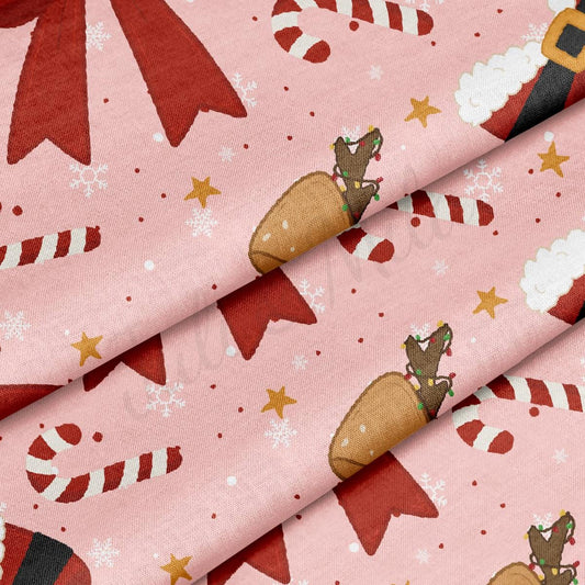 Christmas 100% Cotton Fabric By the Yard Printed in USA Cotton Sateen CTN3372