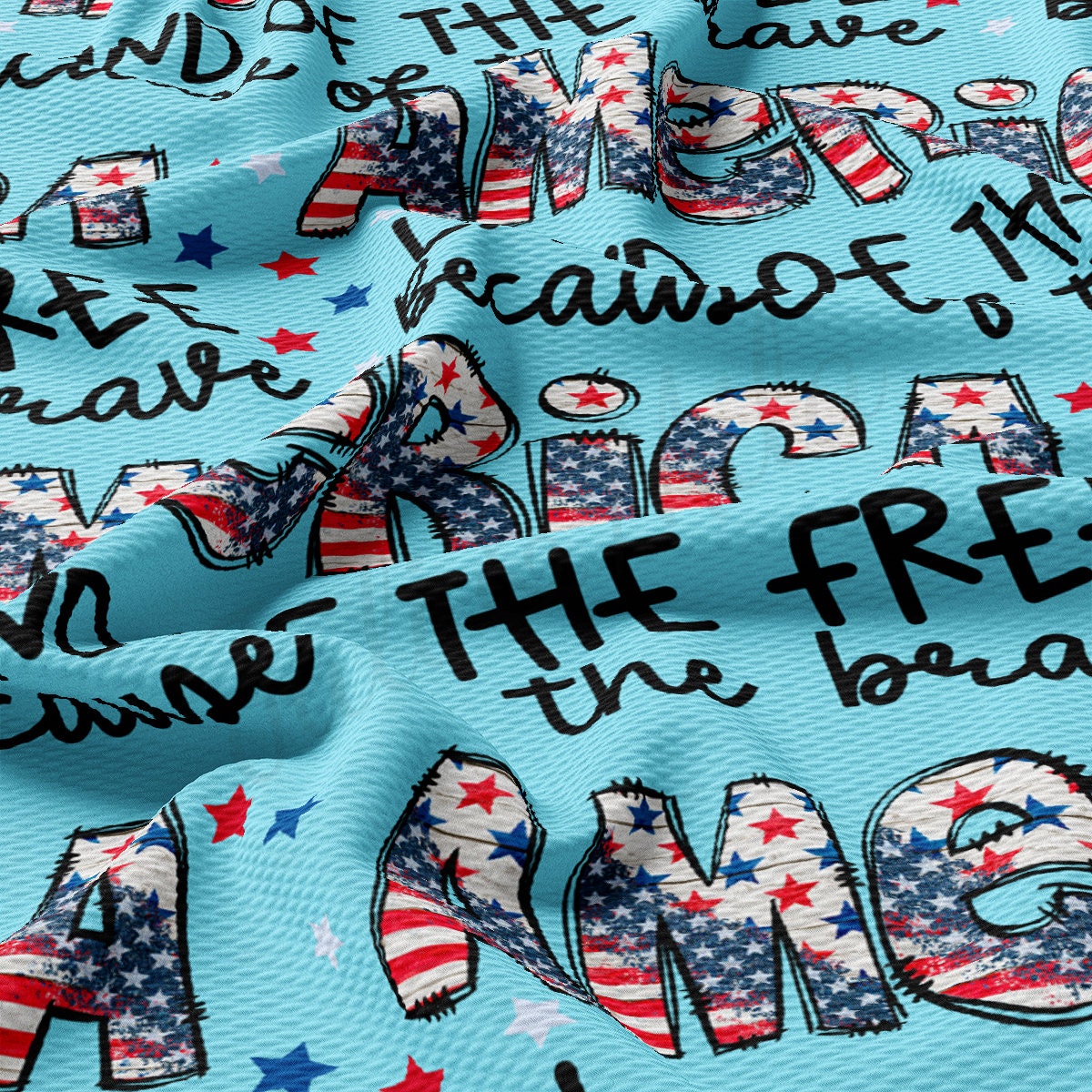 4th of July Patriotic Bullet Fabric AA2734