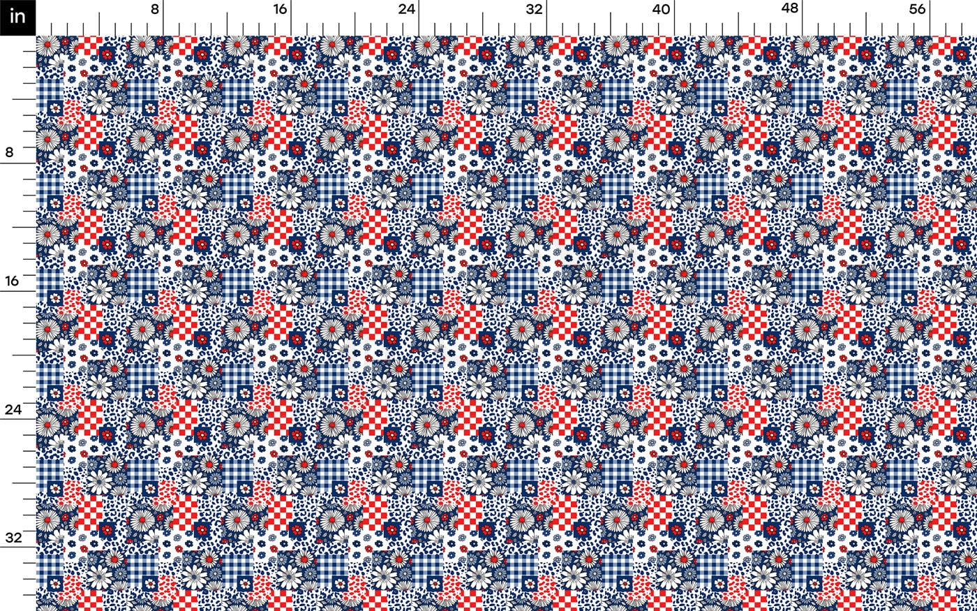 Rib Knit Fabric RBK2736 4th of July Patriotic