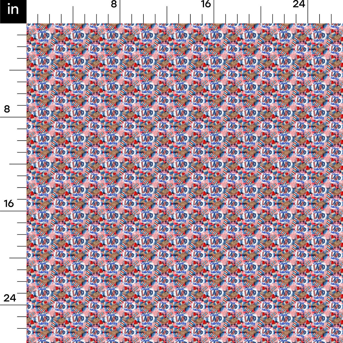 Rib Knit Fabric RBK2738 4th of July Patriotic