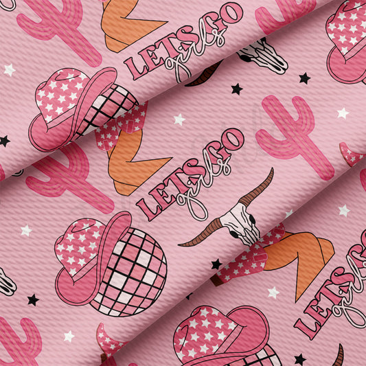 Western Boho Bullet Fabric AA2703 Let's Go Girls