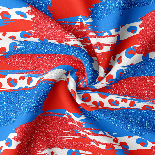 DBP Fabric Double Brushed Polyester Fabric by the Yard DBP Jersey Stretchy Soft Polyester Stretch Fabric DBP2740 4th of July Patriotic