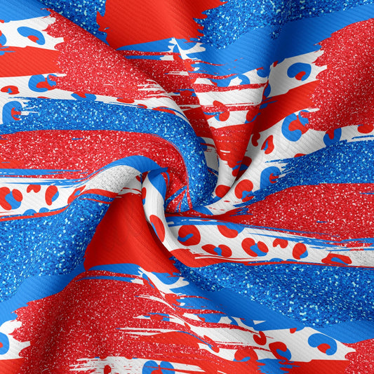 Rib Knit Fabric RBK2740 4th of July Patriotic