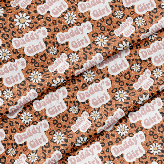 100% Cotton Fabric By the Yard Printed in USA Cotton Sateen - Cotton CTN1209 Daddy's Girl