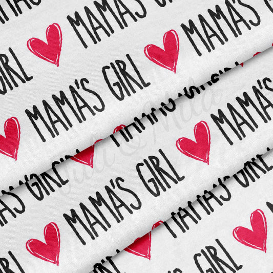 100% Cotton Fabric By the Yard Printed in USA Cotton Sateen - Cotton CTN304 Mama's Girl