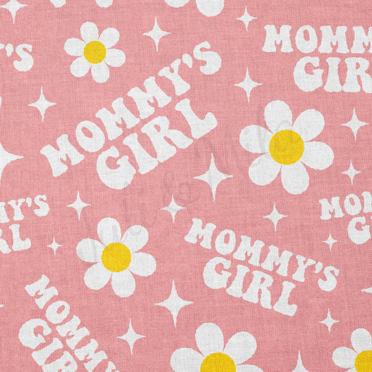 100% Cotton Fabric By the Yard Printed in USA Cotton Sateen - Cotton CTN305 Mommy's Girl