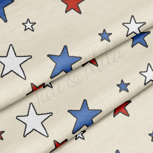 100% Cotton Fabric By the Yard Printed in USA Cotton Sateen - Cotton CTN365 4th of July Patriotic
