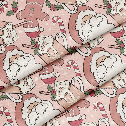 100% Cotton Fabric By the Yard Printed in USA Cotton Sateen - Cotton CTN1075 Christmas