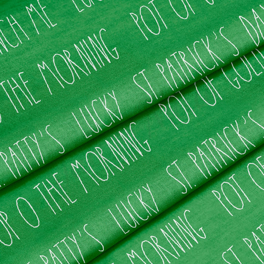100% Cotton Fabric By the Yard Printed in USA Cotton Sateen - Cotton CTN1081 St. Patrick's Day