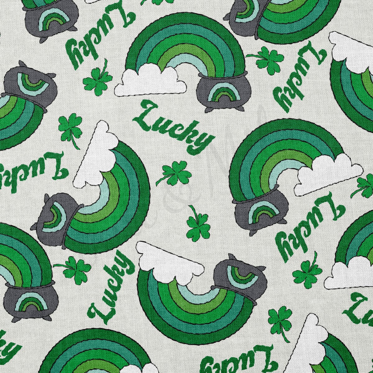 100% Cotton Fabric By the Yard Printed in USA Cotton Sateen - Cotton CTN1088 St. Patrick's Day