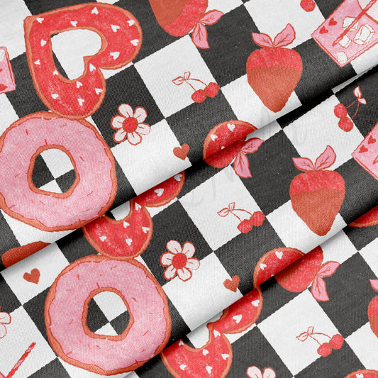 100% Cotton Fabric By the Yard Printed in USA Cotton Sateen - Cotton CTN1226 Valentine's Day