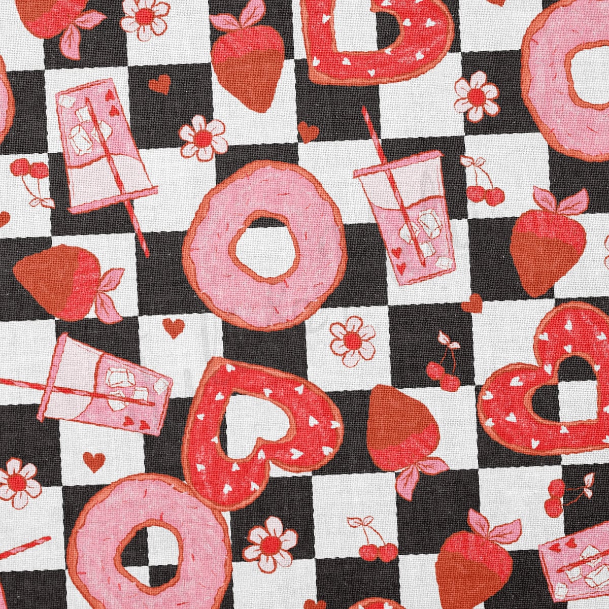 100% Cotton Fabric By the Yard Printed in USA Cotton Sateen - Cotton CTN1226 Valentine's Day
