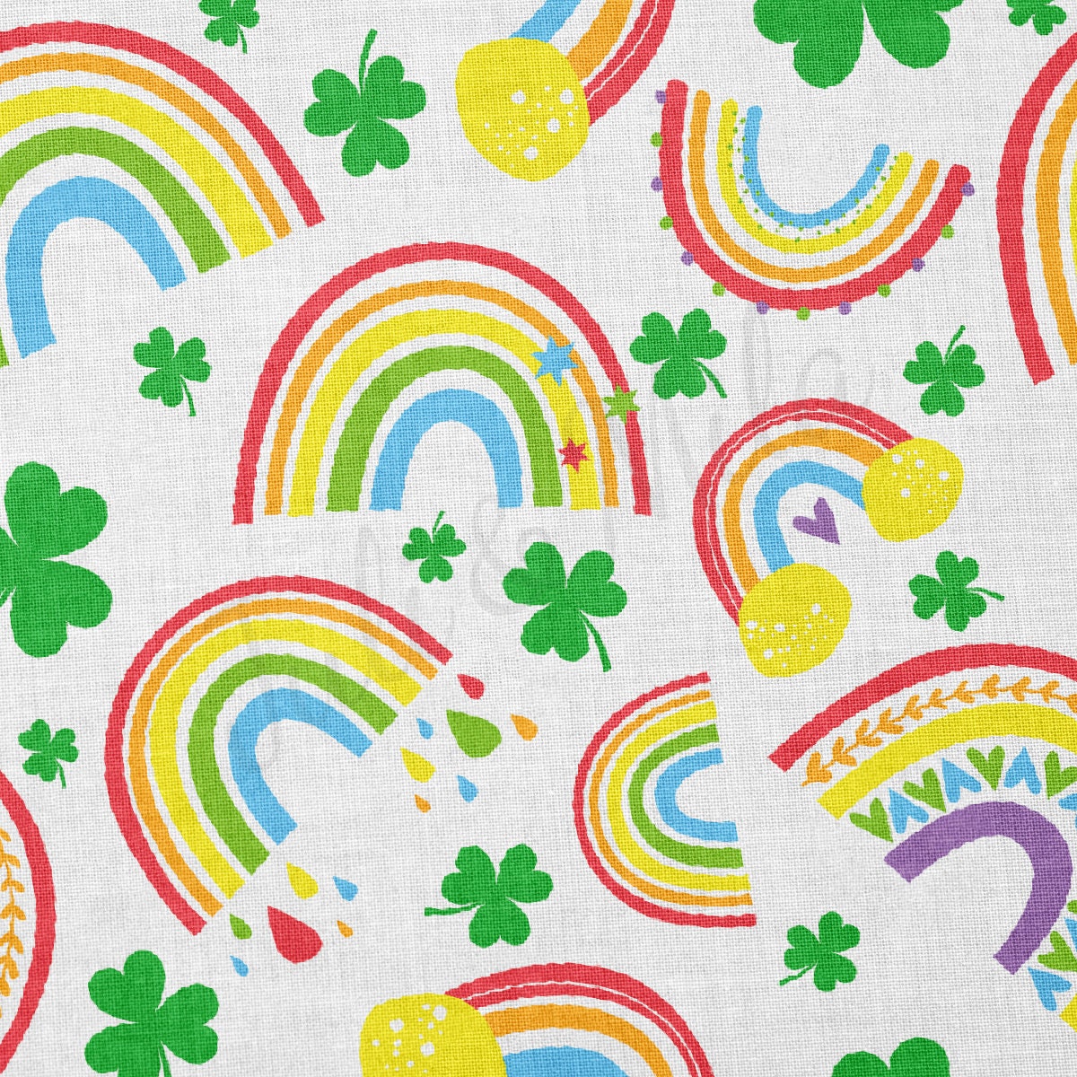 100% Cotton Fabric By the Yard Printed in USA Cotton Sateen - Cotton CTN1232 St. Patrick's Day
