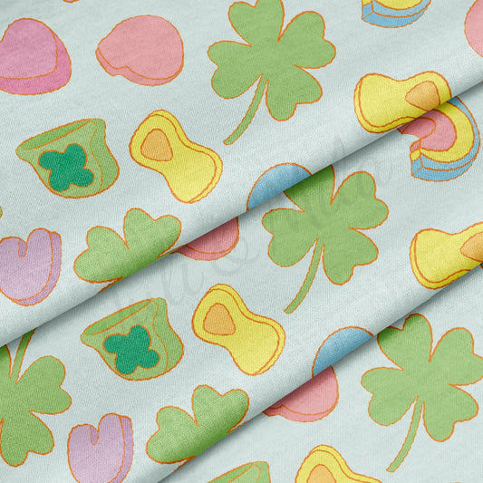 100% Cotton Fabric By the Yard Printed in USA Cotton Sateen - Cotton CTN1236 St. Patrick's Day