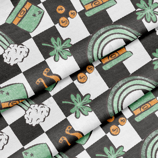 100% Cotton Fabric By the Yard Printed in USA Cotton Sateen - Cotton CTN1239 St. Patrick's Day