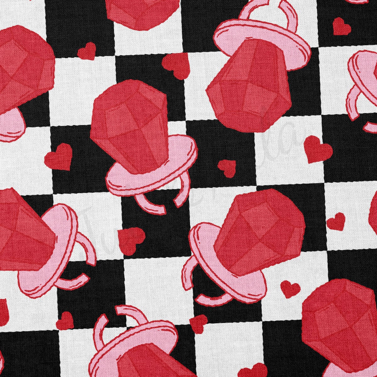 100% Cotton Fabric By the Yard Printed in USA Cotton Sateen - Cotton CTN1243 Valentine's Day