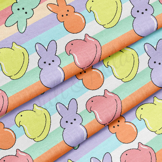 100% Cotton Fabric By the Yard Printed in USA Cotton Sateen - Cotton CTN1257 Easter