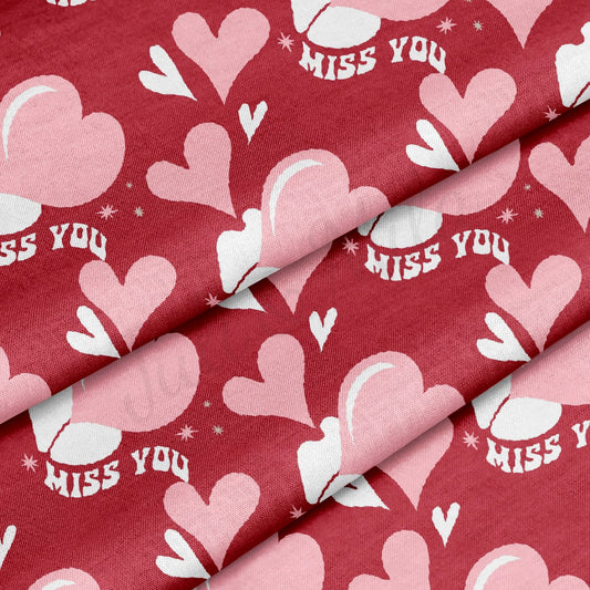 100% Cotton Fabric By the Yard Printed in USA Cotton Sateen - Cotton CTN1332 Valentine's Day