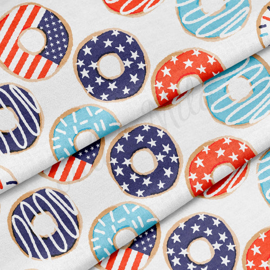 100% Cotton Fabric By the Yard Printed in USA Cotton Sateen - Cotton CTNPT59 4th of July