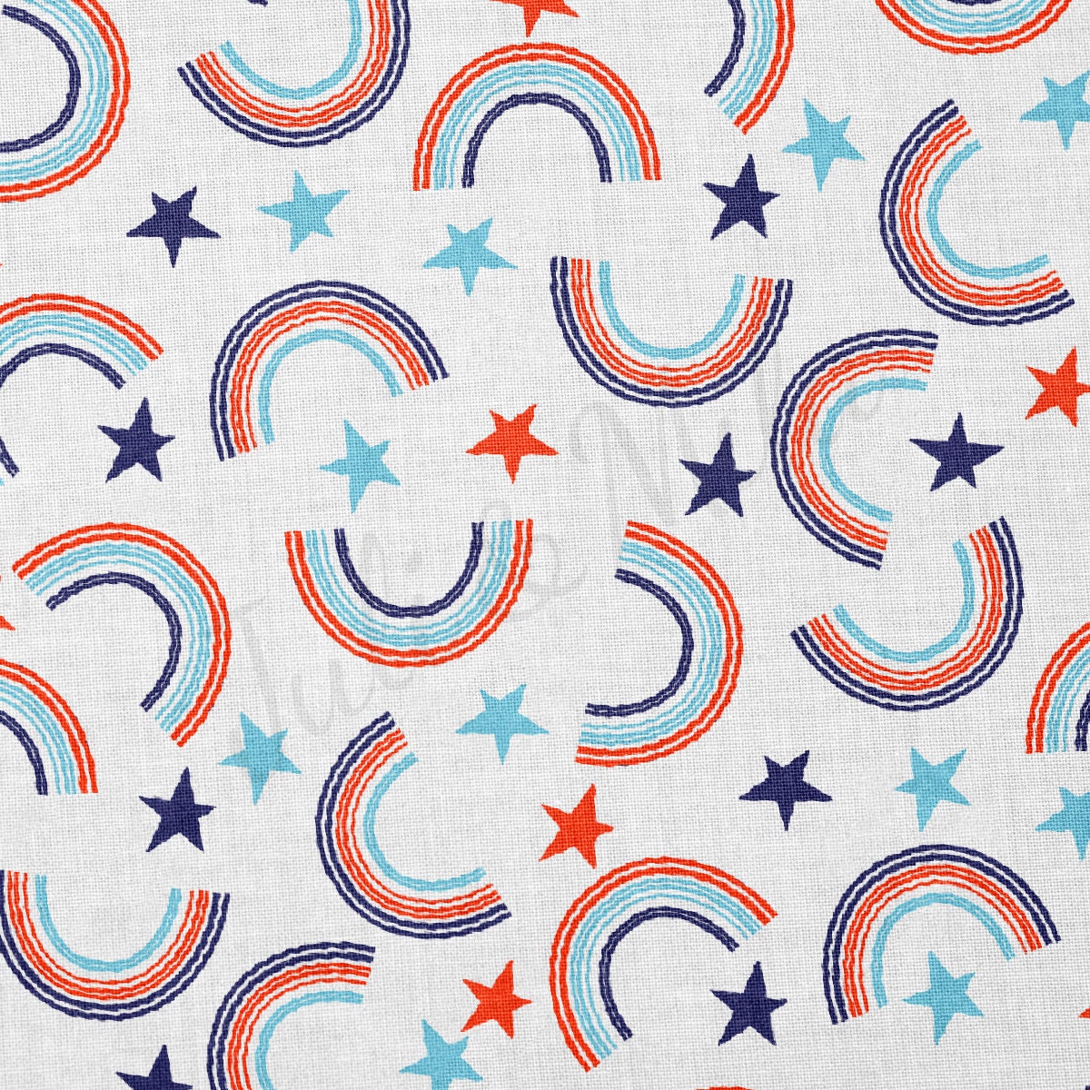 100% Cotton Fabric By the Yard Printed in USA Cotton Sateen - Cotton CTNPT76 4th of July