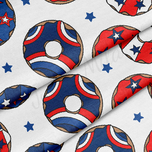 100% Cotton Fabric By the Yard Printed in USA Cotton Sateen - Cotton CTNPT83 4th of July