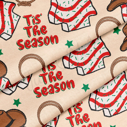 100% Cotton Fabric By the Yard Printed in USA Cotton Sateen - Cotton CTN1069 Christmas