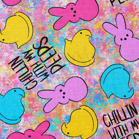 100% Cotton Fabric By the Yard Printed in USA Cotton Sateen - Cotton CTN1076 Easter