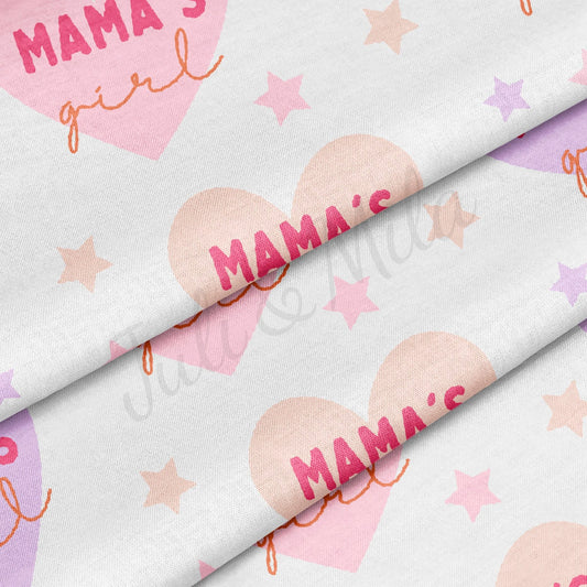 100% Cotton Fabric By the Yard Printed in USA Cotton Sateen - Cotton CTN1398 Mama's Girl
