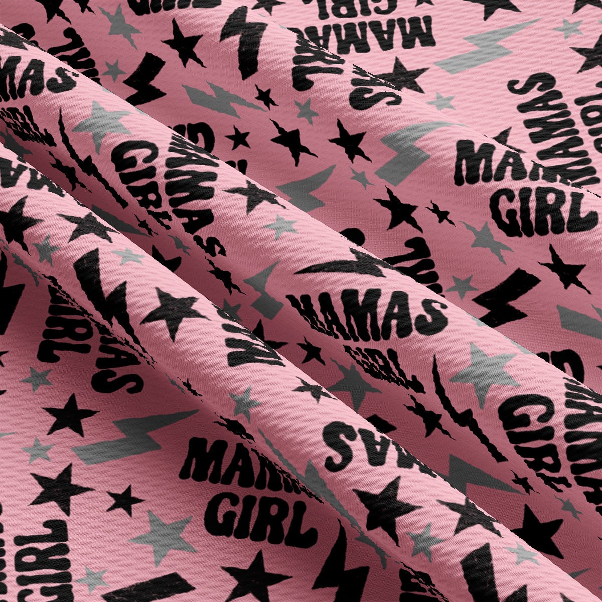 a pink background with stars and the words mama's girl on it