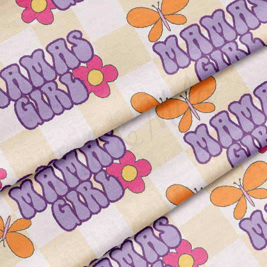 100% Cotton Fabric By the Yard Printed in USA Cotton Sateen - Cotton CTN301 Mama's Girl