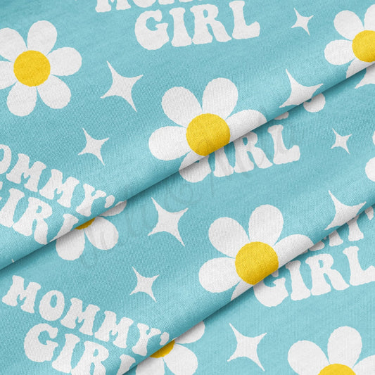 100% Cotton Fabric By the Yard Printed in USA Cotton Sateen - CottonCTN306 Mommy's Girl