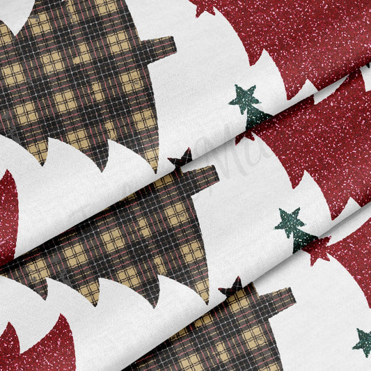 100% Cotton Fabric By the Yard Printed in USA Cotton Sateen - Cotton CTN793 Christmas