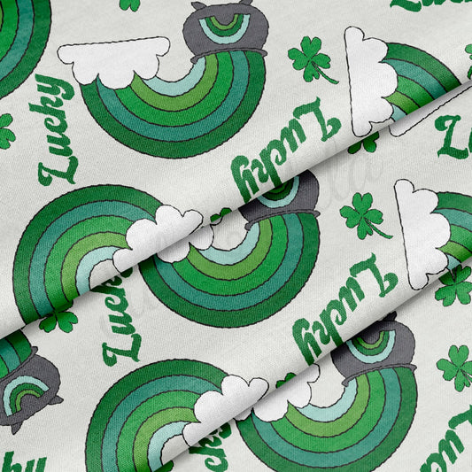 100% Cotton Fabric By the Yard Printed in USA Cotton Sateen - Cotton CTN1088 St. Patrick's Day