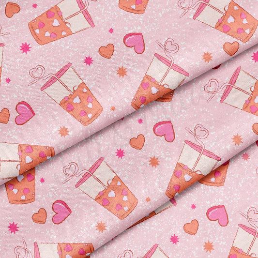 100% Cotton Fabric By the Yard Printed in USA Cotton Sateen - Cotton CTN1211 Valentine's Day