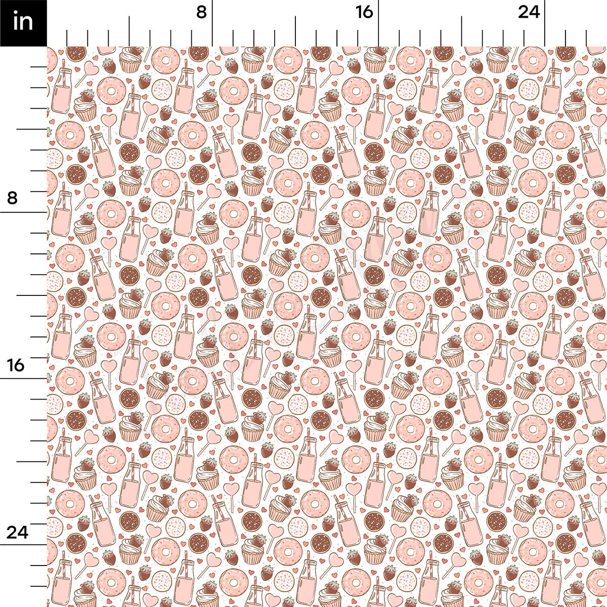 100% Cotton Fabric By the Yard Printed in USA Cotton Sateen - Cotton CTN1222 Valentine's Day